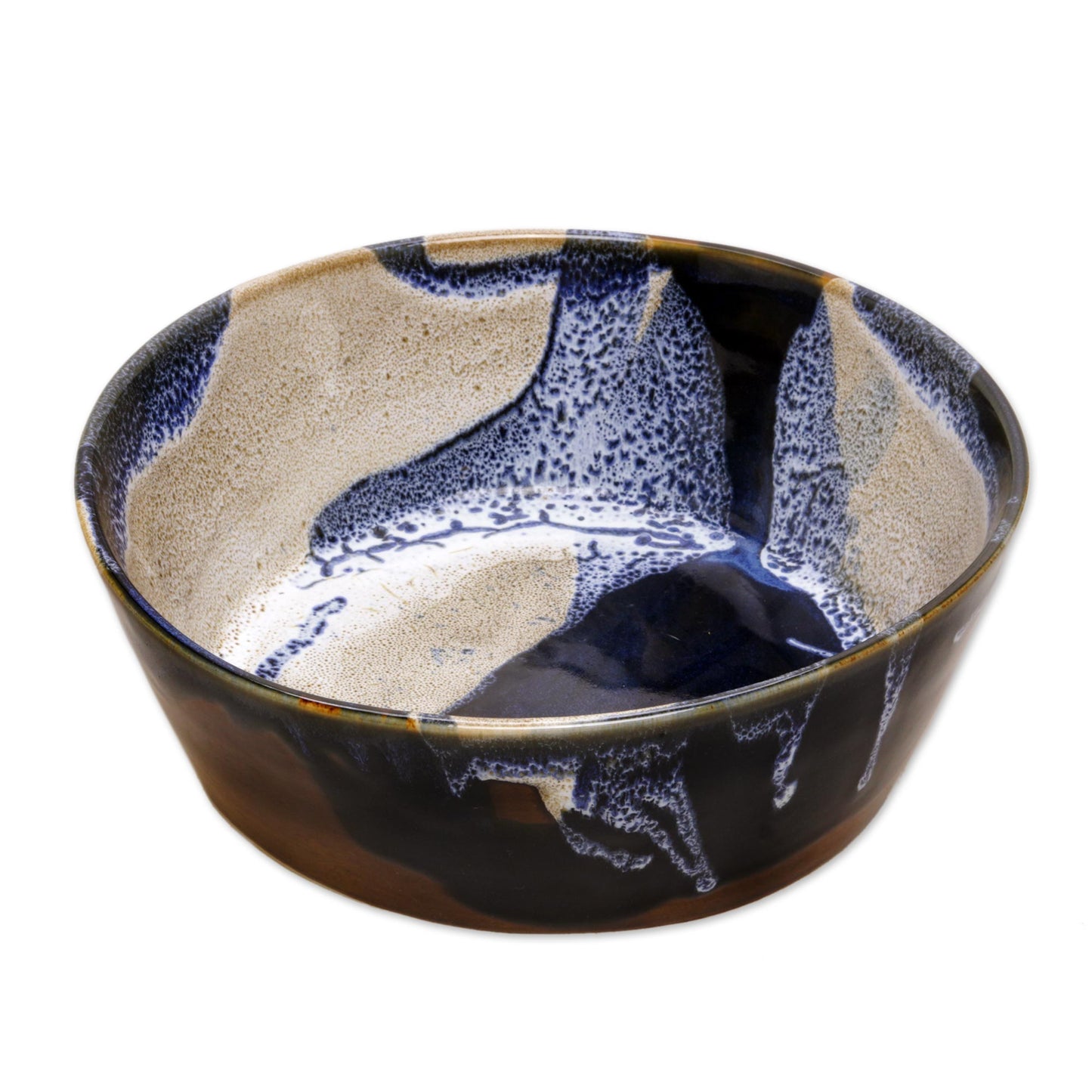 Ocean Tides Decorative and Food Safe Ceramic Bowl from Bali