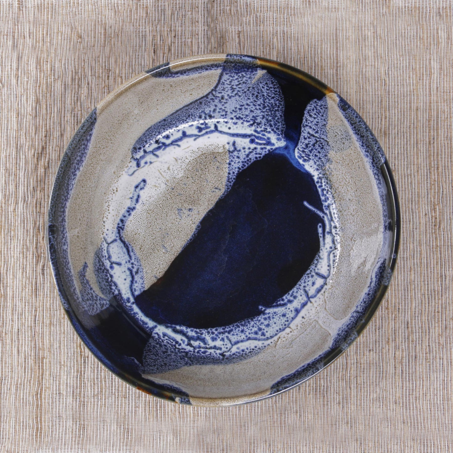 Ocean Tides Decorative and Food Safe Ceramic Bowl from Bali