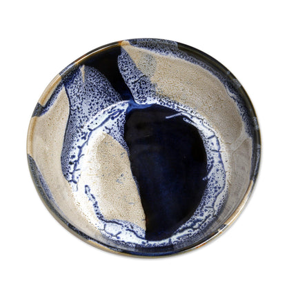 Ocean Tides Decorative and Food Safe Ceramic Bowl from Bali