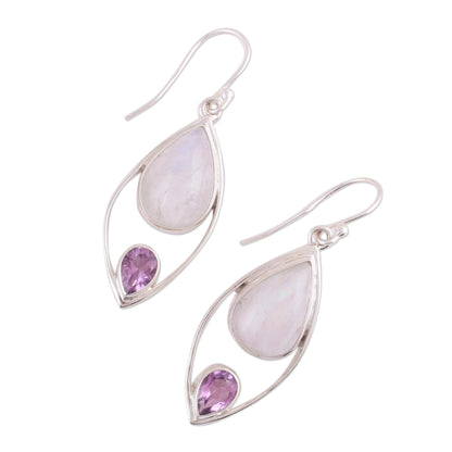 Marquise Marriage Multi-Gem Silver Earrings