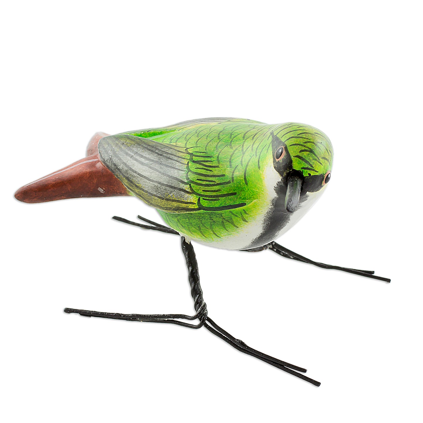 Mango Hummingbird Guatemalan Handmade Mango Hummingbird Ceramic Bird Figurine