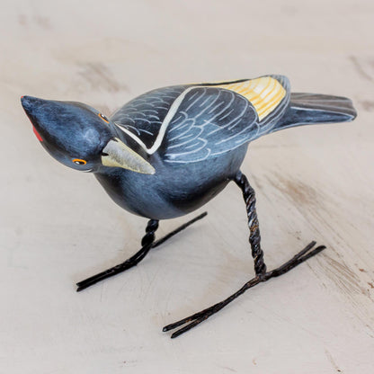 Ivory-Billed Woodpecker Hand Sculpted Ceramic Ivory-Billed Woodpecker Figurine