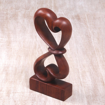 Heartfelt Abstract Wood Sculpture