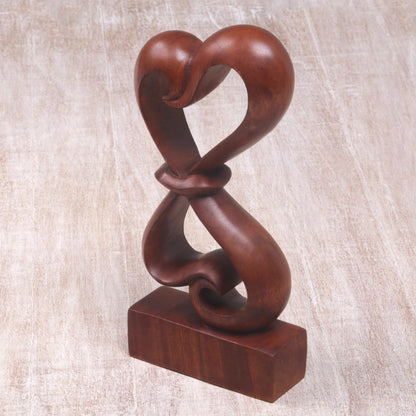 Heartfelt Abstract Wood Sculpture