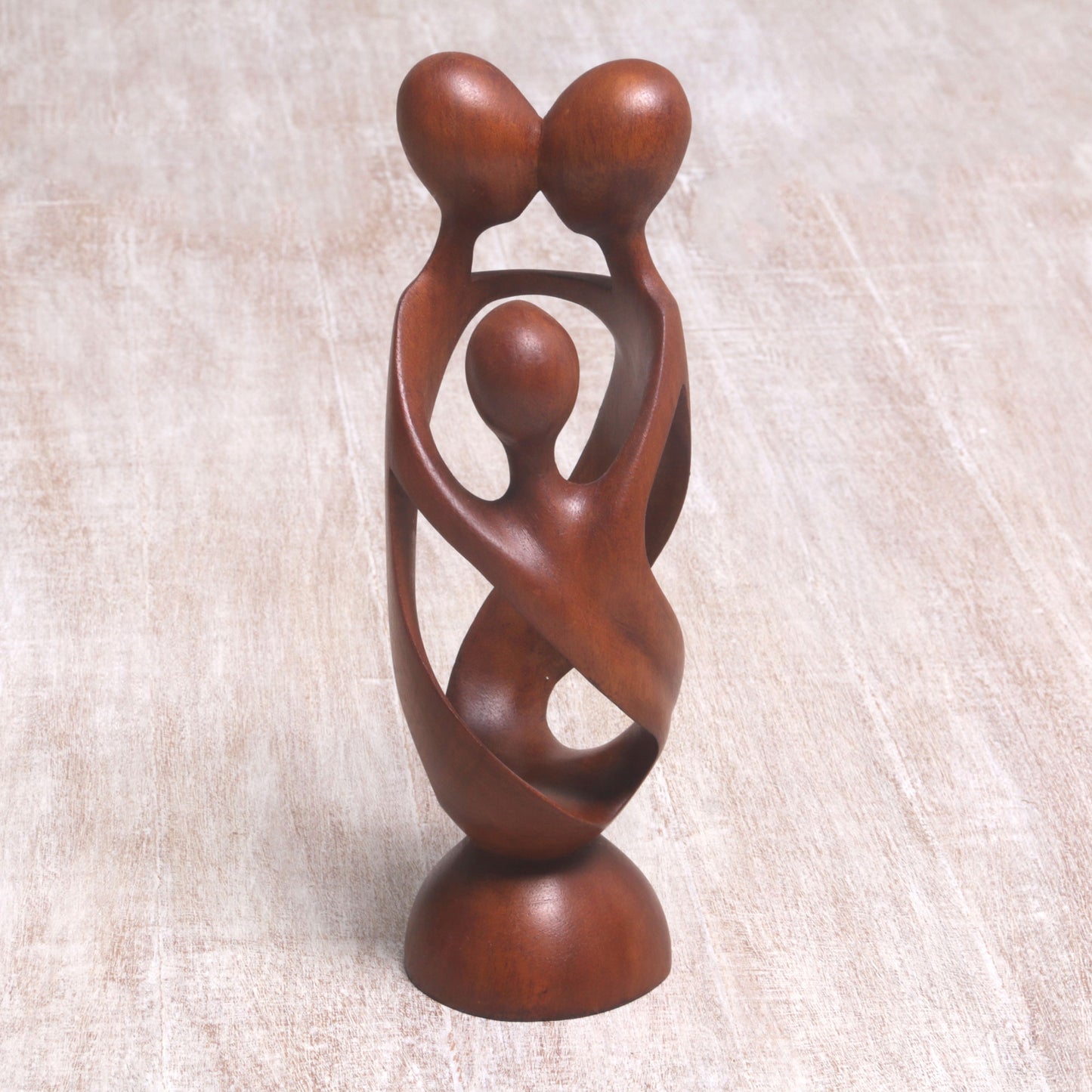 Family Spiral Wood Sculpture