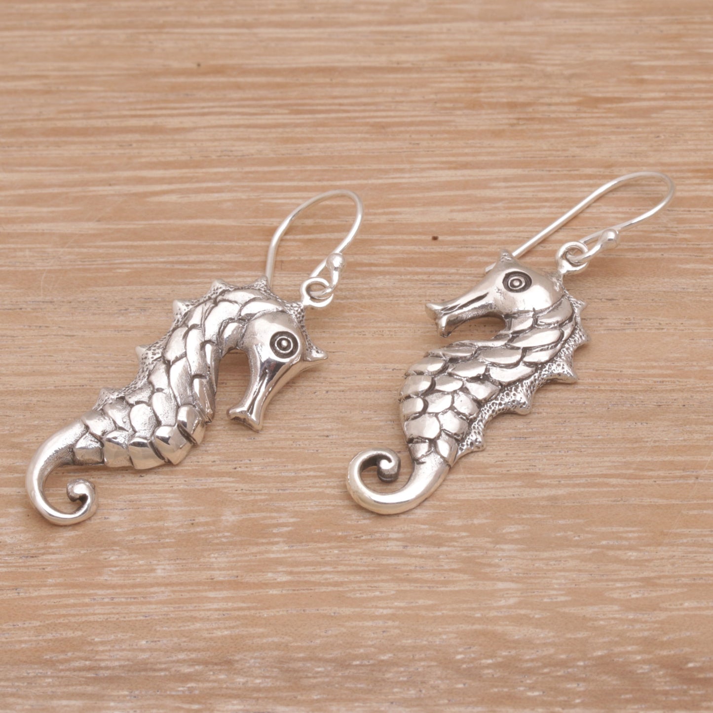 Friendly Seahorse Sterling Silver Earrings