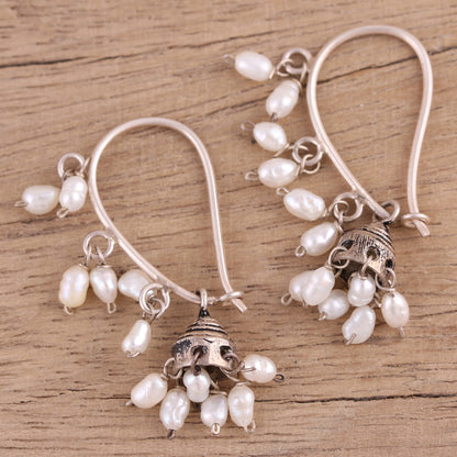 Pearl Melody Silver Dangle Earrings