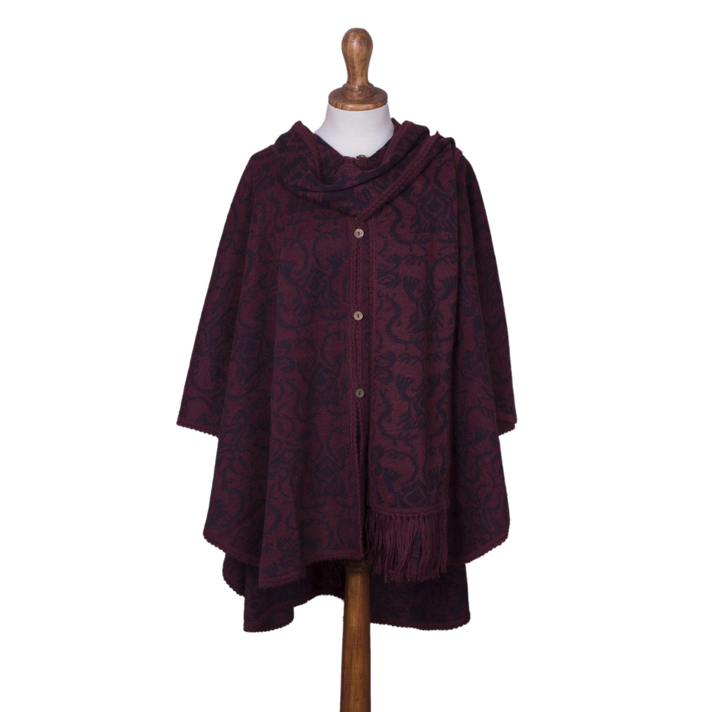 Peruvian Wildflower Reversible Ruana Cloak