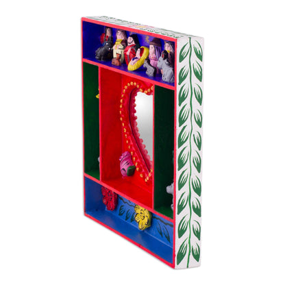 Love Divine Wood Retablo Mirror