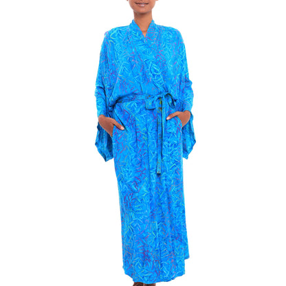 Floral Breeze Batik Rayon Robe