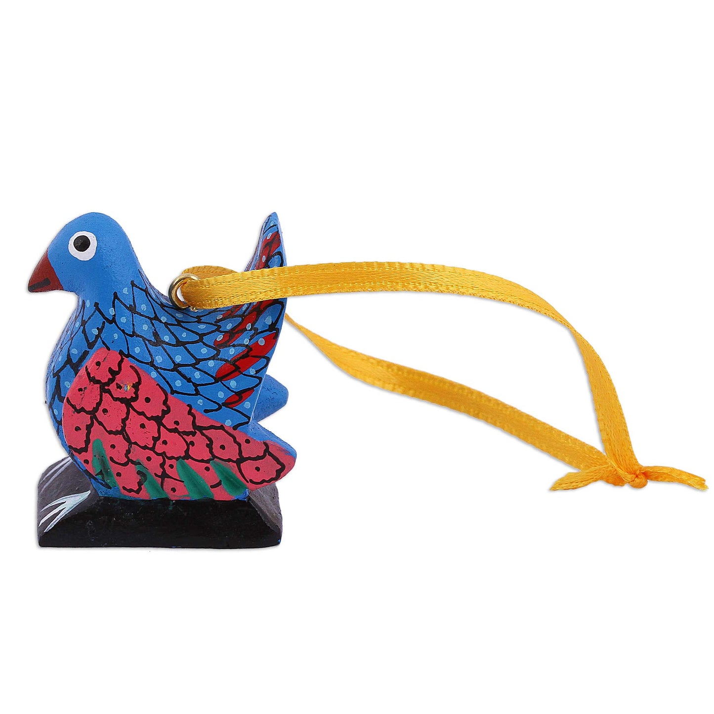 Sweet Chickens Wood Alebrije Chicken Ornaments (Set of 5) from Mexico