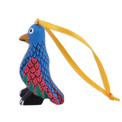 Sweet Penguins Wood Alebrije Penguin Ornaments (Set of 5) from Mexico