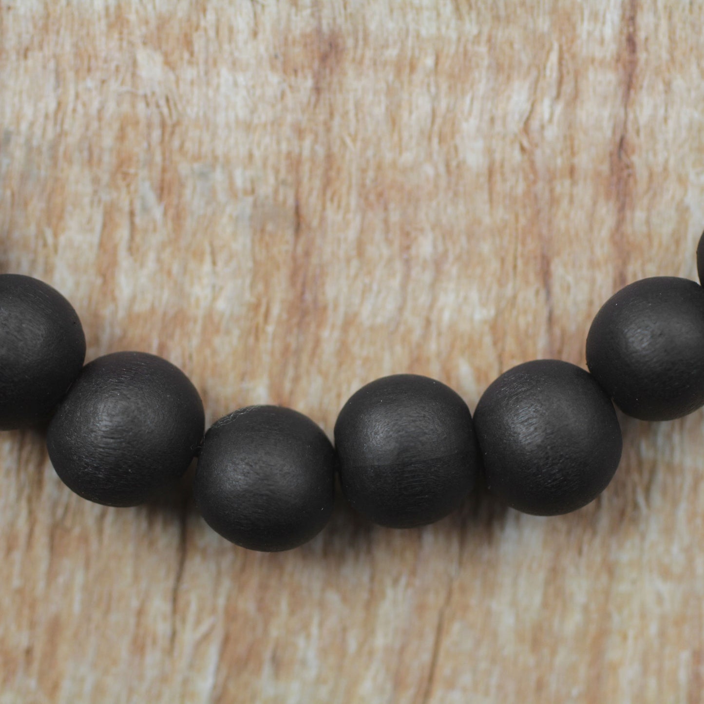 Chic Silhouettes Adjustable Ebony Wood Beaded Bracelet from Ghana