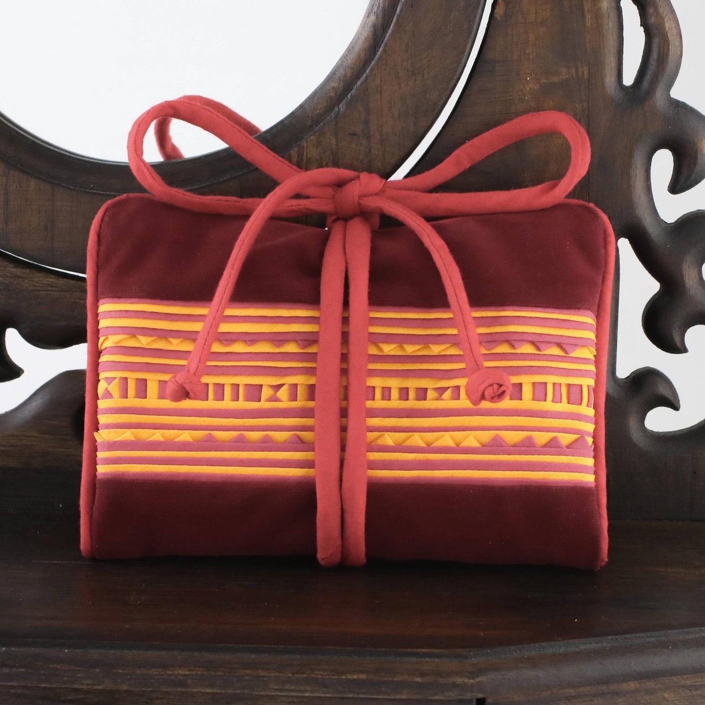 Precious Hill Tribe in Red Velvet Jewelry Roll