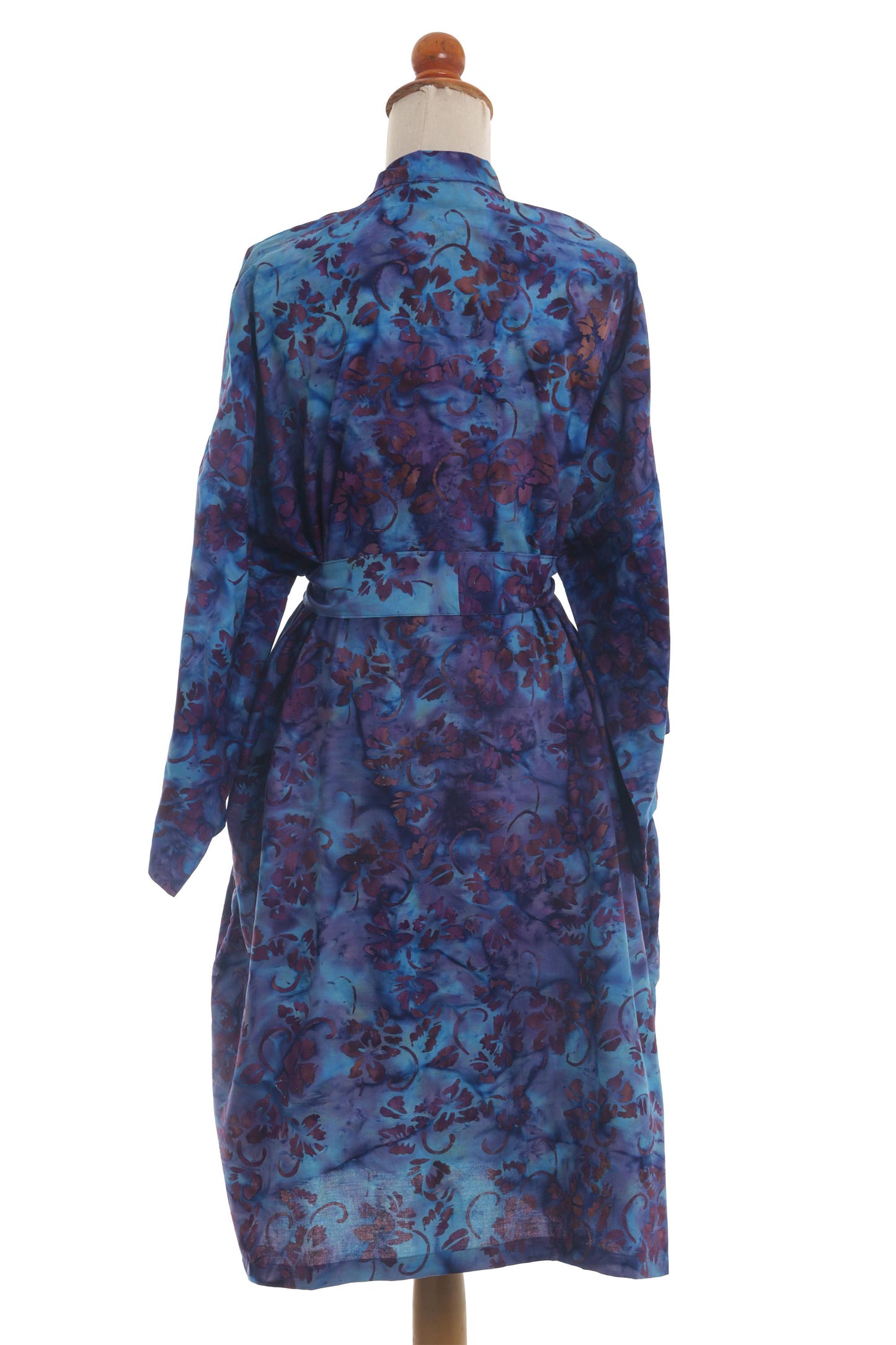 Moonlit Blossoms 100% Cotton Artisan Batik Robe