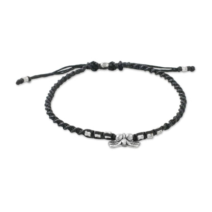 Cute Butterfly Karen Silver Butterfly Charm Anklet from Thailand