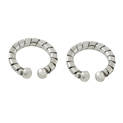 Modern Link Sterling Silver Ear Cuffs