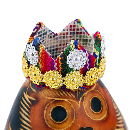 Three Kings Owl Three Kings Gourd Figurines from Peru (Set of 3)