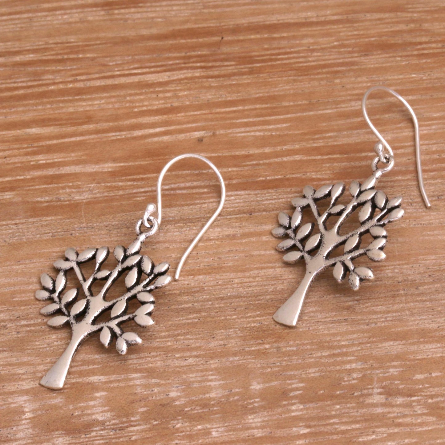 Lemon Trees Silver Dangle Earrings