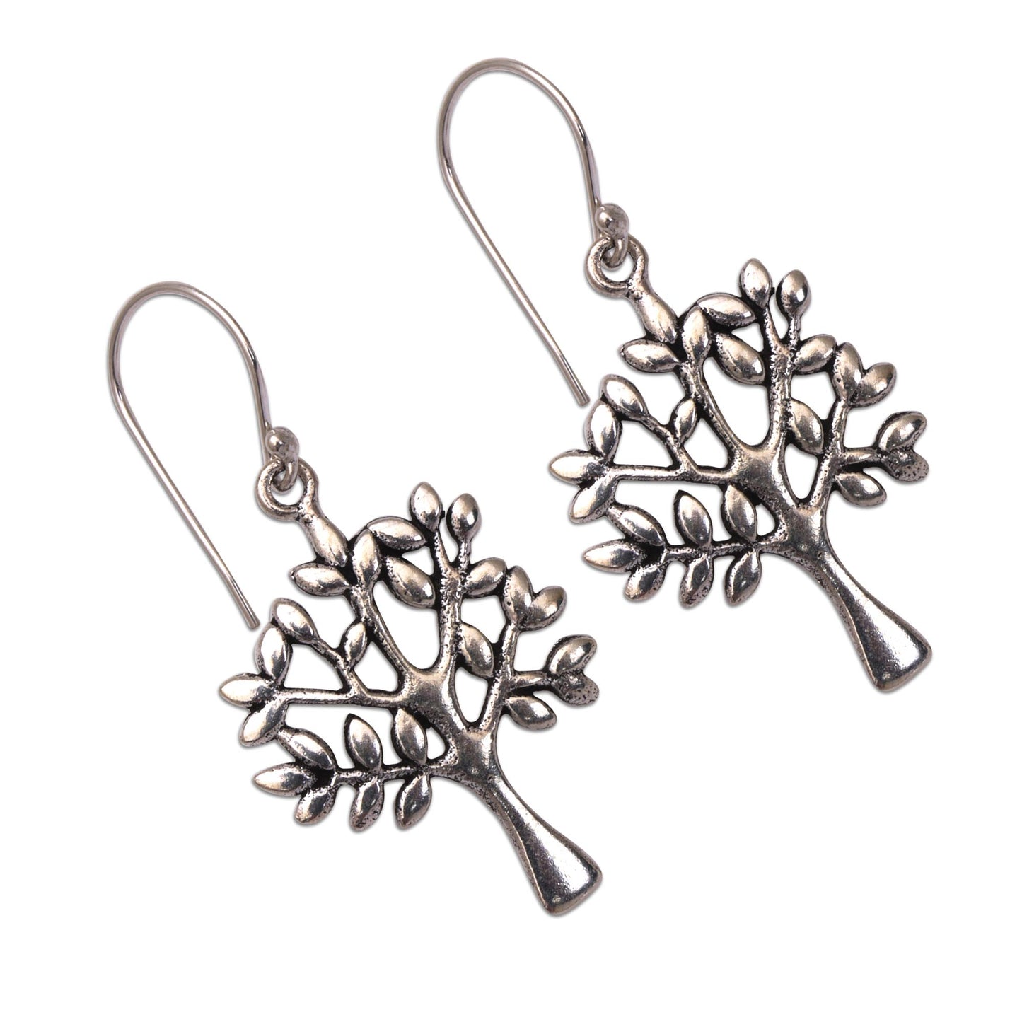 Lemon Trees Silver Dangle Earrings