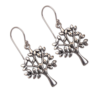 Lemon Trees Silver Dangle Earrings