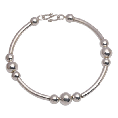Balinese Bola Sterling Silver Bracelet Handcrafted in Bali