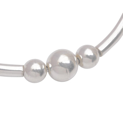 Balinese Bola Sterling Silver Bracelet Handcrafted in Bali