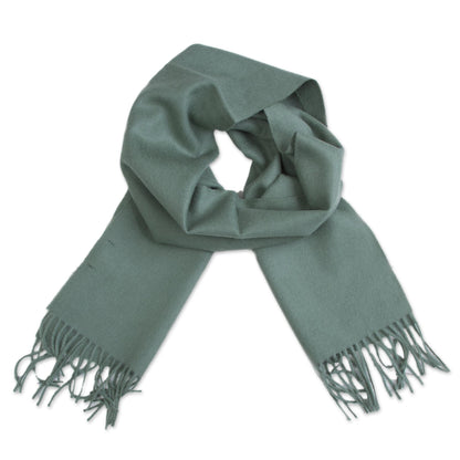 Celadon Embrace 100% Baby Alpaca Celadon Green Scarf