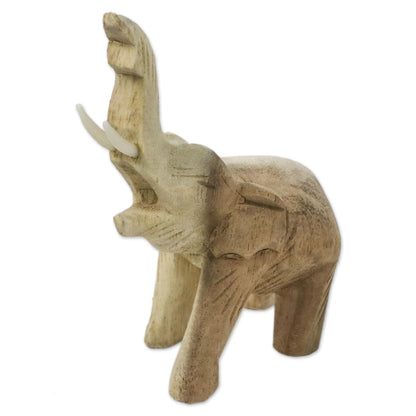 Wild Life Brown Wood Elephant Sculpture