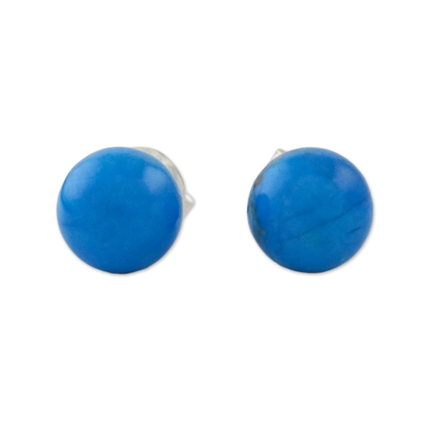 Paradise Lagoon Handmade 925 Sterling Silver Magnesite Stud Earrings