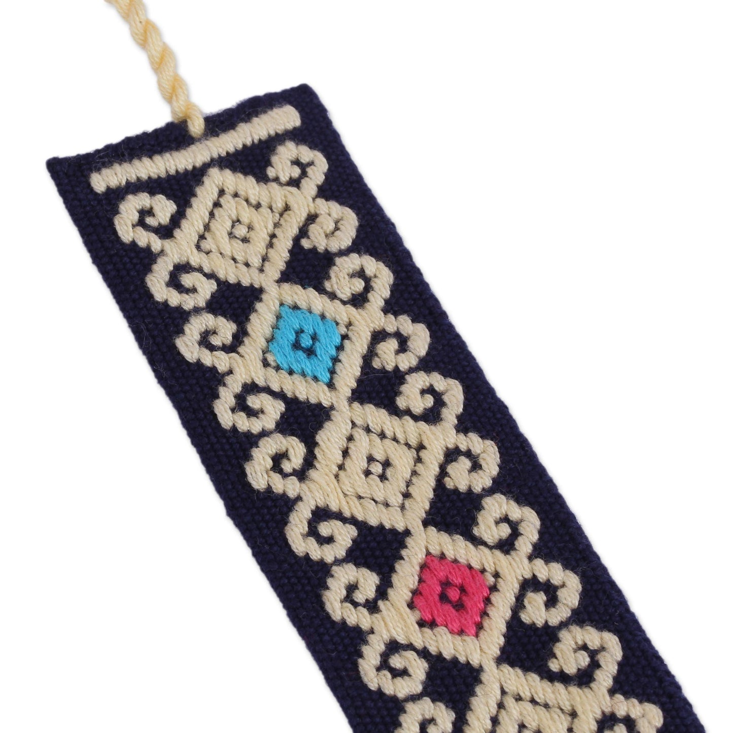 Star Garden Handwoven Multi-Color Embroidered Cotton Bookmark