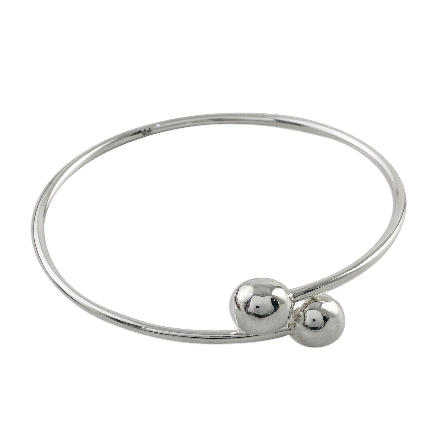 Silver Friends Sterling Silver Bangle Bracelet