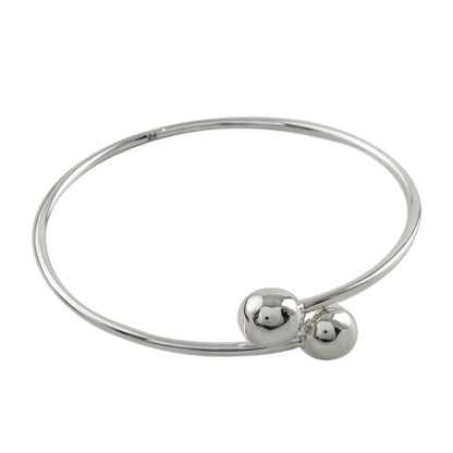 Silver Friends Sterling Silver Bangle Bracelet