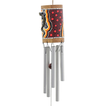 Papua Gecko Hand-Painted Gecko-Themed Bamboo Wind Chimes from Bali
