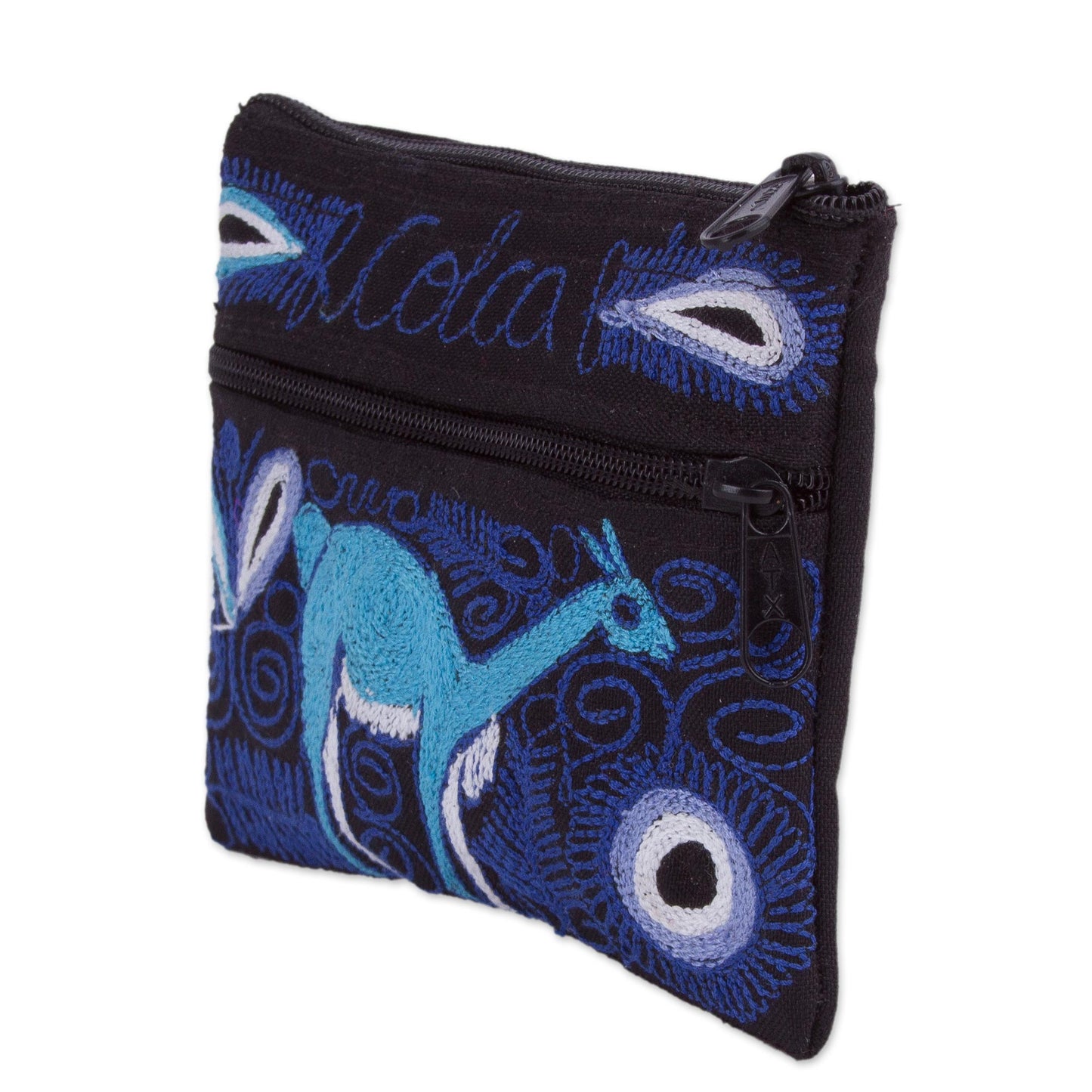 Colca Deer Deer-Themed Embroidered Coin Purse from Peru