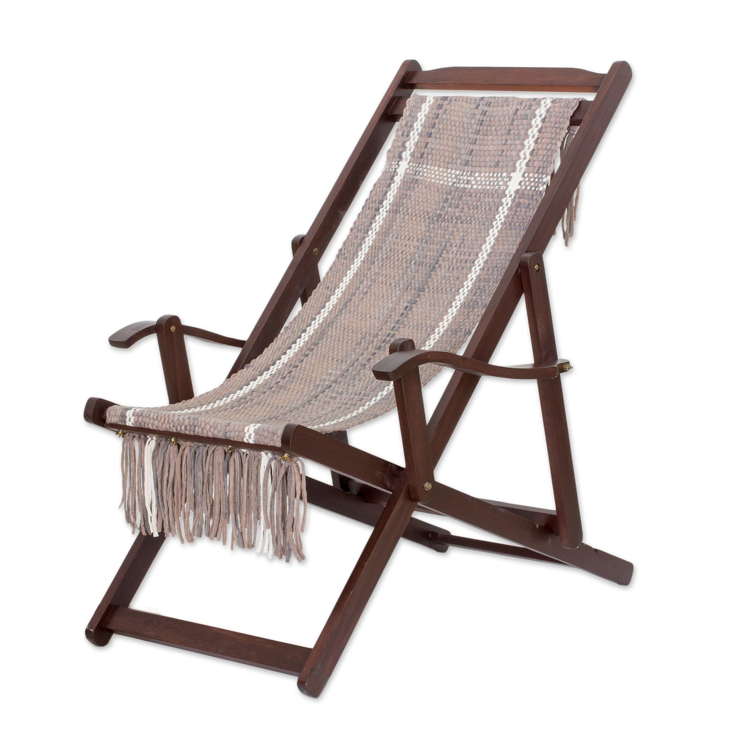 Seaside Adjustable Frame Beige Recycled Cotton Blend Hammock Chair