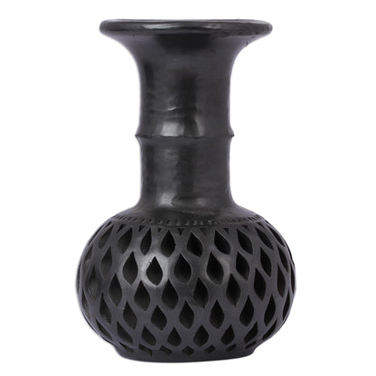 Oaxacan Style Oaxaca Barro Negro Decorative Ceramic Vase