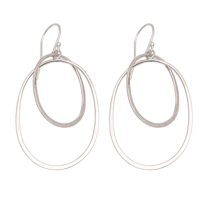 Around You Sterling Silver Dangle Earrings Handcrafted in Bali