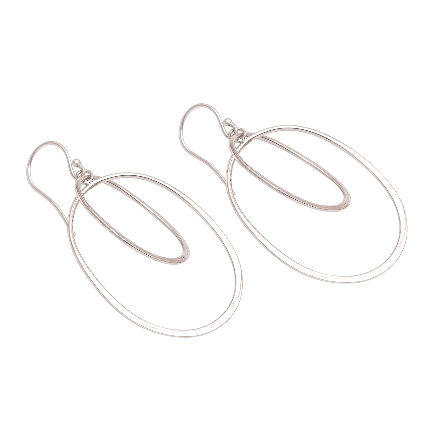 Around You Sterling Silver Dangle Earrings Handcrafted in Bali