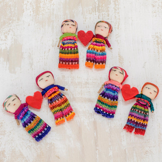 Love & Hope Worry Dolls with Hearts