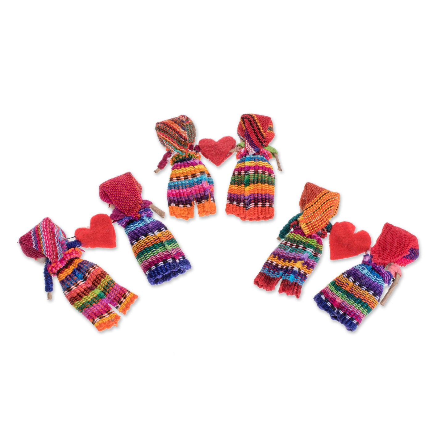 Love & Hope Worry Dolls with Hearts