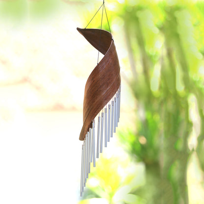 Bali Serenade Handmade Minimalistic Coconut Tree Bark Wind Chime from Bali