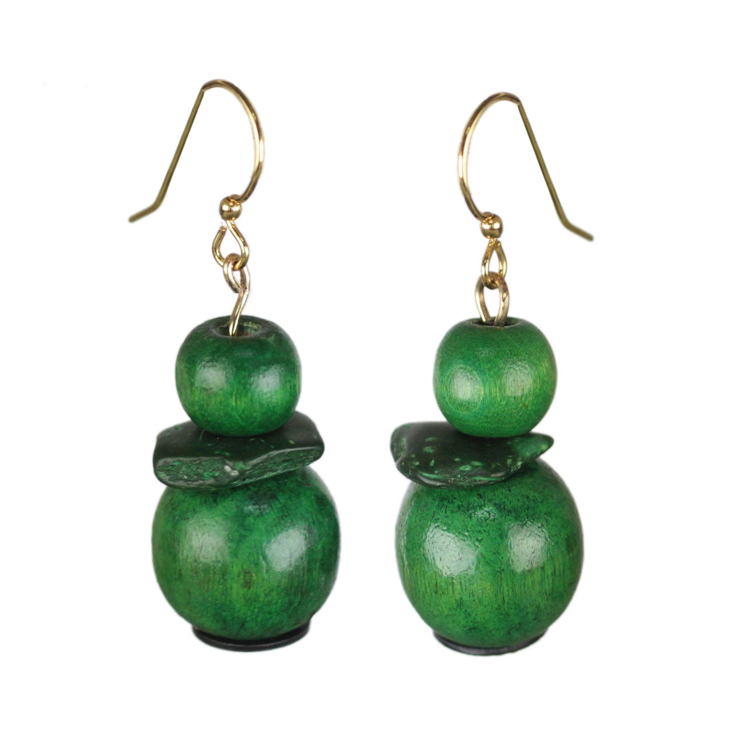 Green and Mighty Handcrafted Green and Mighty Sese Wood Dangle Earrings