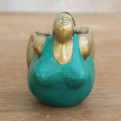 Bow Pose Brass Bow Pose Yoga Figurine from Thailand
