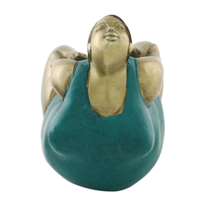 Bow Pose Brass Bow Pose Yoga Figurine from Thailand