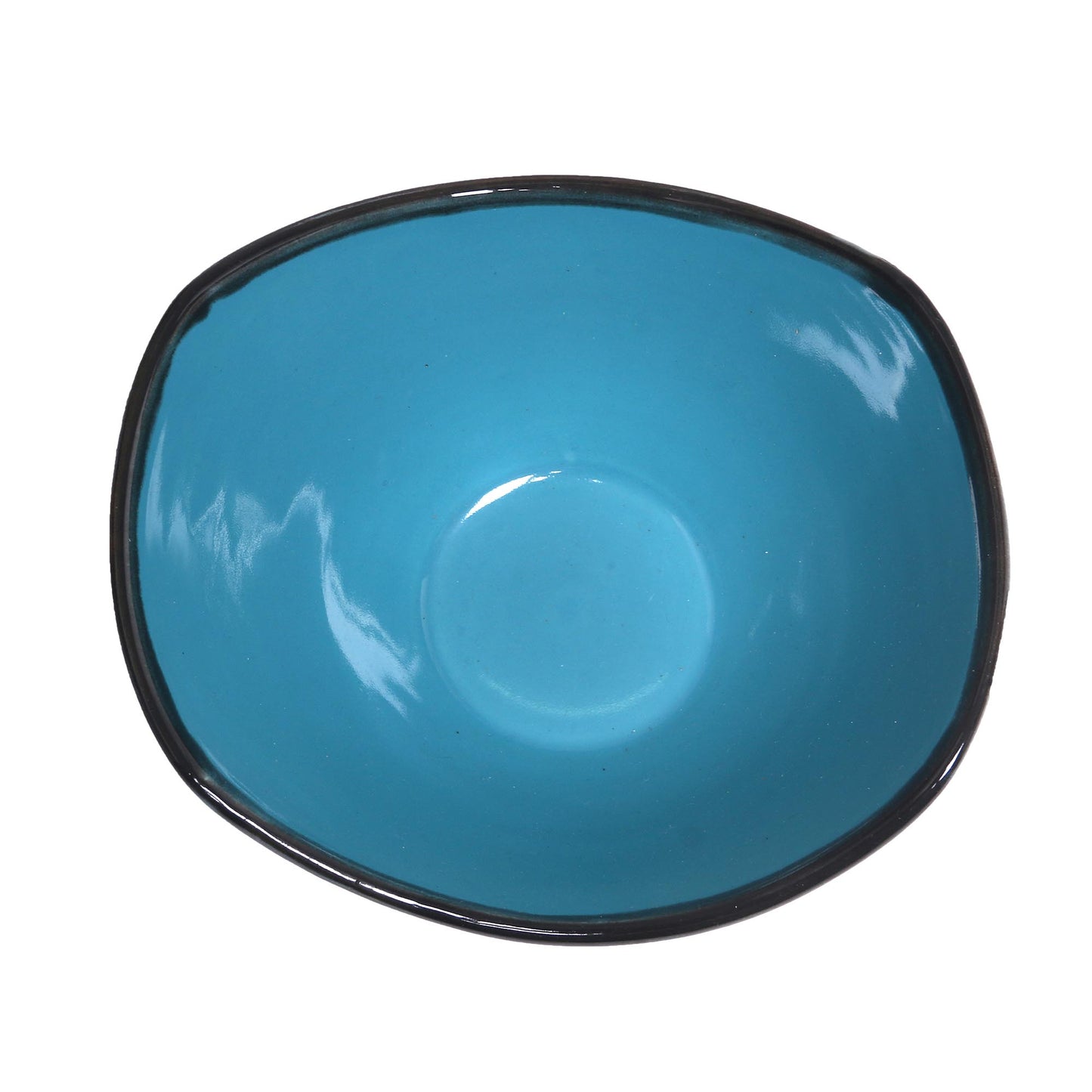 Blue Wave Handcrafted Blue Ceramic Bowl from Indonesia