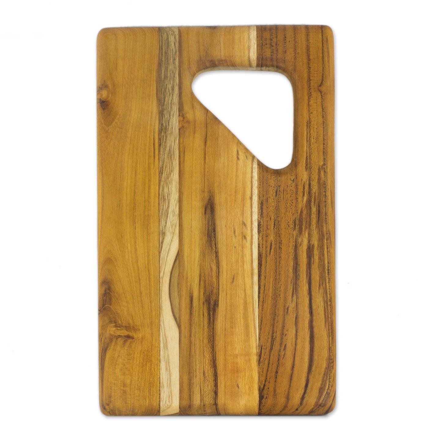 Sophisticated Bartender Teak Wood Cutting Board with a Handle from Guatemala