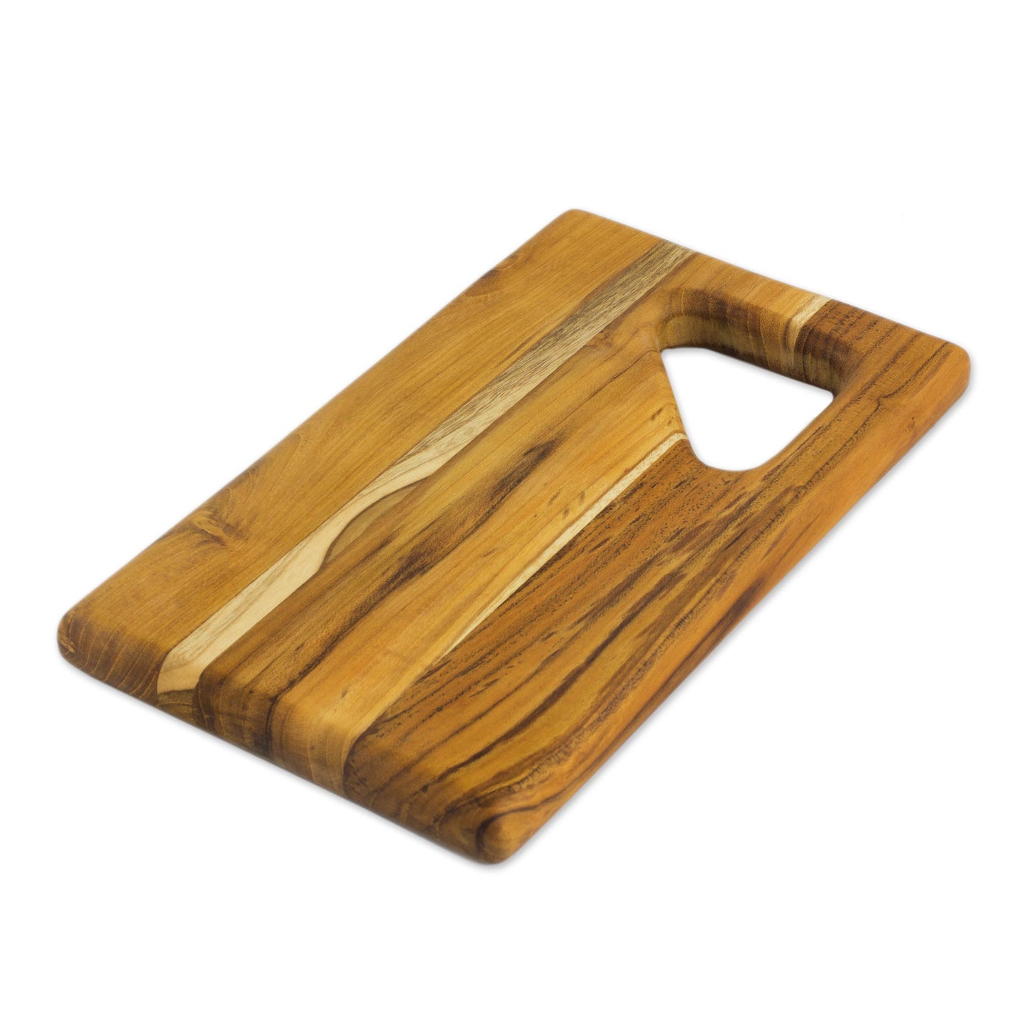 Sophisticated Bartender Teak Wood Cutting Board with a Handle from Guatemala