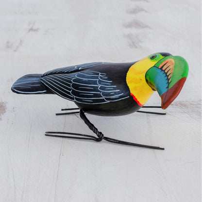 Keel-Billed Toucan Ceramic Figurine of a Keel-Billed Toucan from Guatemala