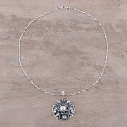 Ocean Bliss Sterling Silver and White Cultured Freshwater Pearl Necklace